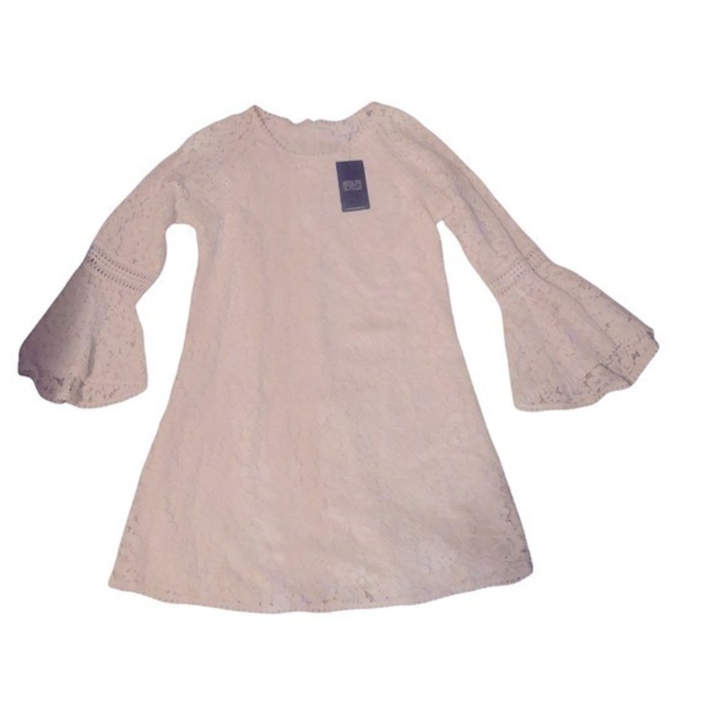 Atina Cristina white lace dress bell sleeves
